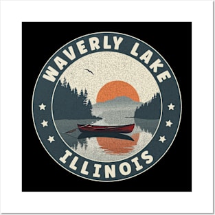 Waverly Lake Illinois Sunset Posters and Art